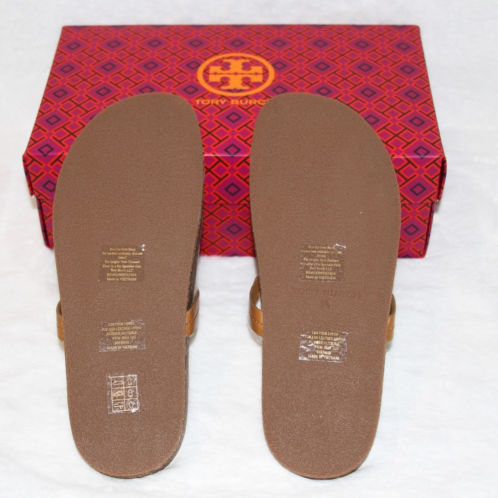 NWT Tory Burch Miller Cloud Shearling Sandals NEW in Box - Picture 5 of 6